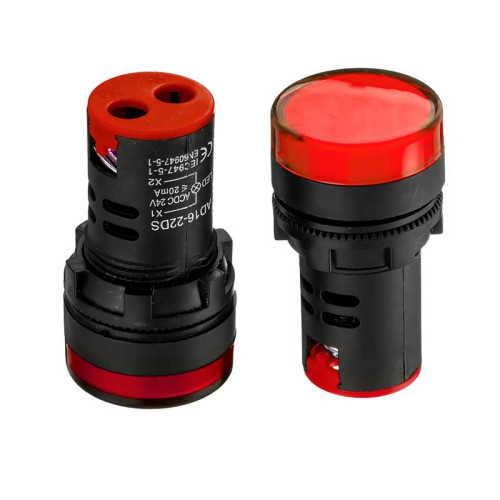 Индикаторная лампа AD16-22 D/S, 24V, красная