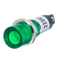 Индикаторная лампа 220V, зелёная (d резьбы-6мм, d лампы-8мм, h-33,5мм)