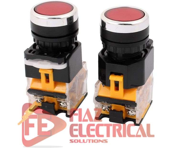 Кнопка LA38-203(209B) 380V 10A с/ф (с подсвет.) красная