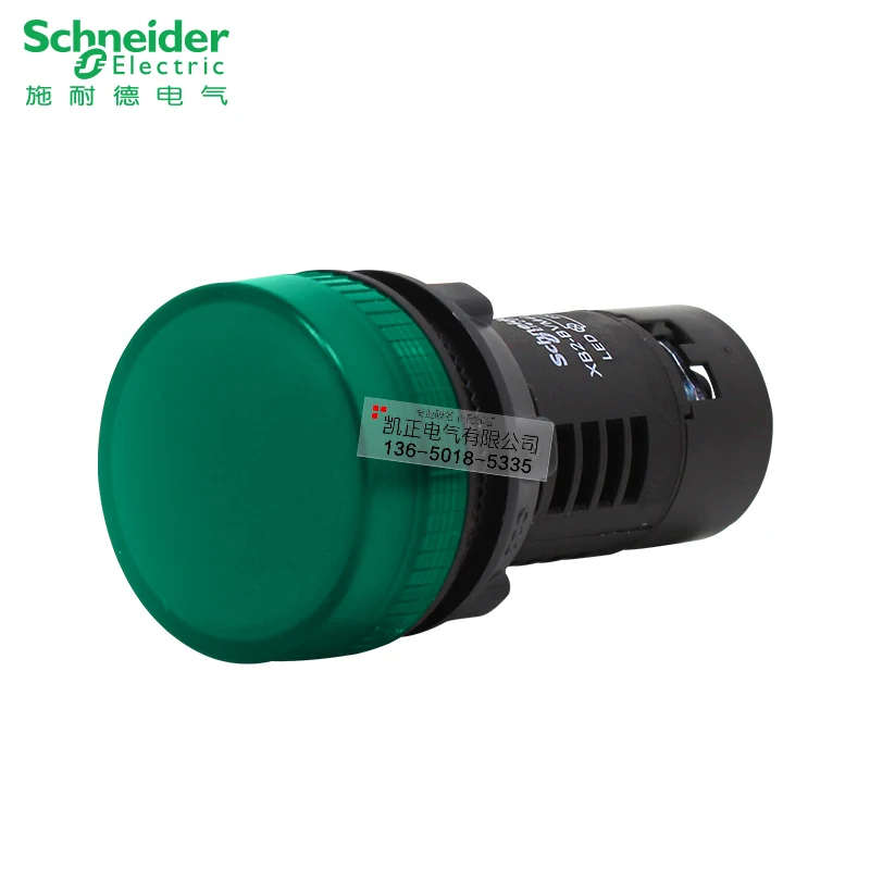 Индикаторная лампа Schneider Electric XB2-EV, 220V, 3W, зеленая