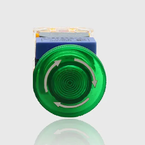 Кнопка управления Y090-11ZS, 220V, с фиксацией, зеленая